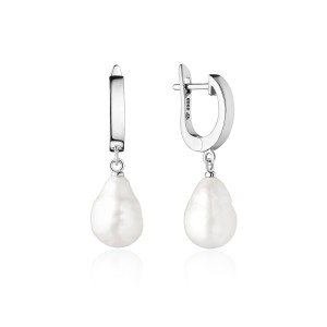 Cercei argint cu perle naturale albe si tortite DiAmanti SK21261EL_W-G (Argint 925‰ 2,7 g.)